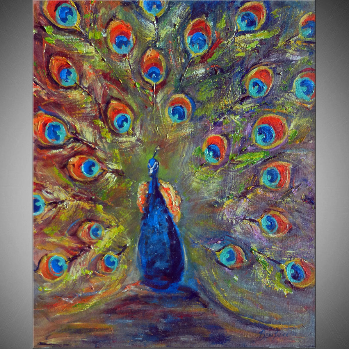 画材 Peacockesque Rainbow Peacock C8412 Birds