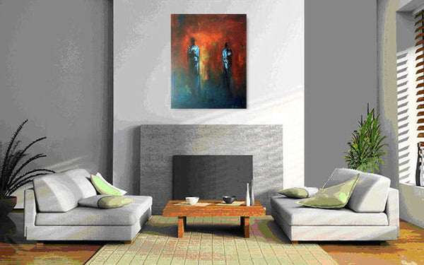 BenWill original painting - Interactions wall