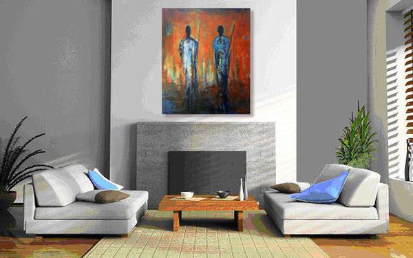 Maasai Warriors Wall Display of Original Painting