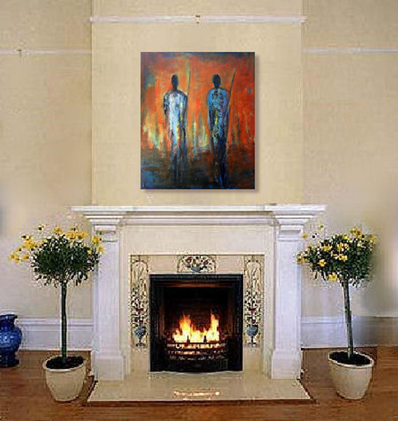 Maasai Warriors Wall Display of Original Painting