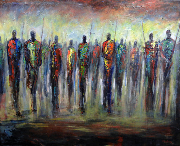 Maasai Warriors 60 x 48