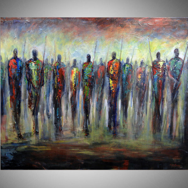 Maasai Warriors 60 x 48