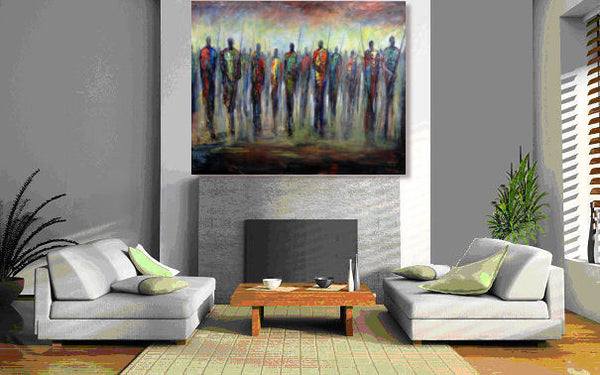 Maasai Warriors 60 x 48