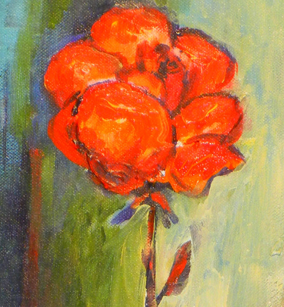 Rose in Vase 24x12