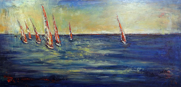 Sailboat Regatta 74 x 36