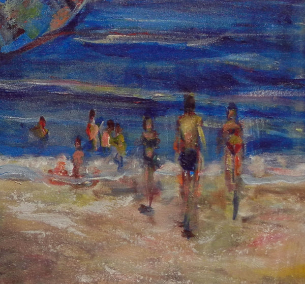 BenWill Art - Original Painting Beach Umbrella detail
