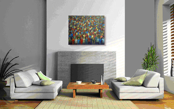 BenWill Art - Anonymity Crowd Paintng Home Decor