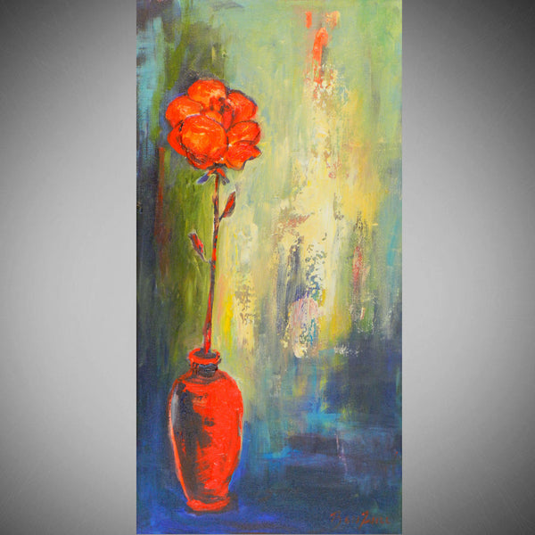 Rose in Vase 24x12