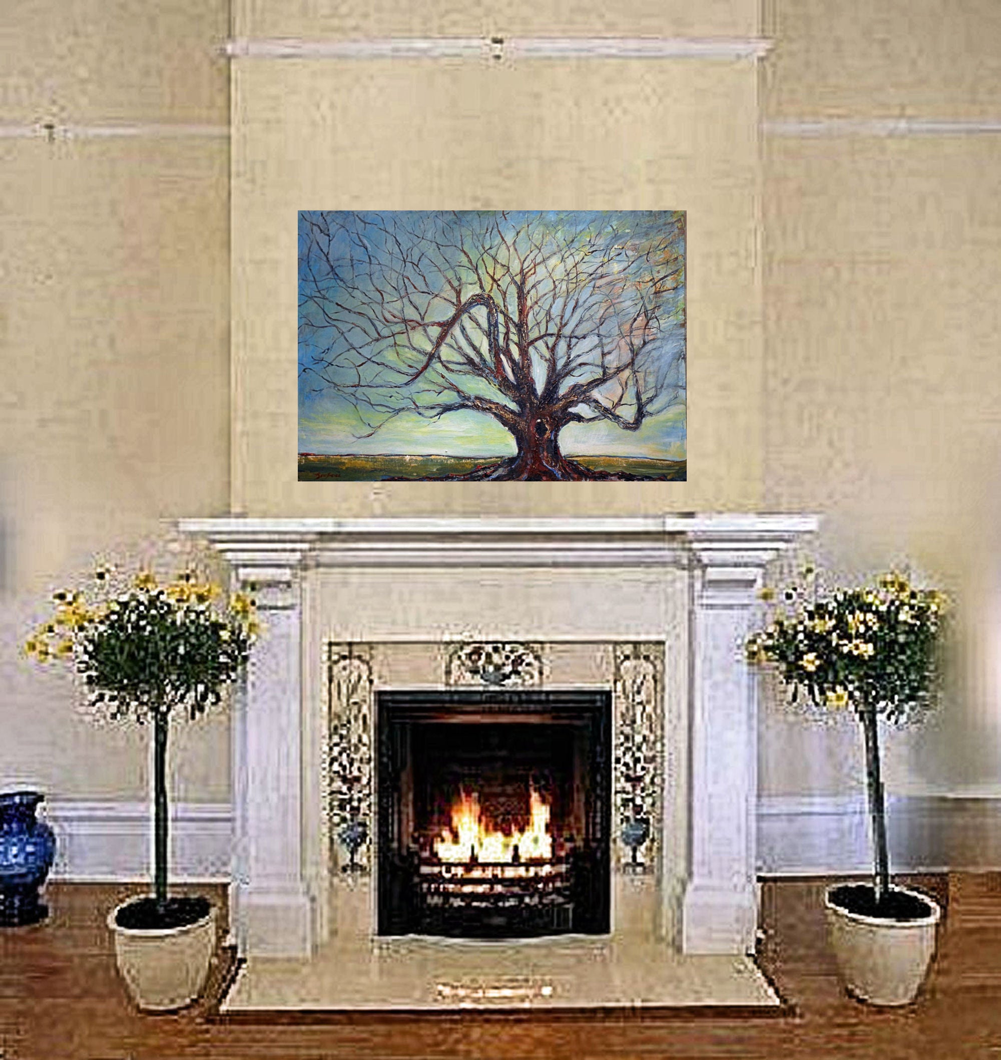 マー　絵画③ Tree 40x28 – BenWill Studio